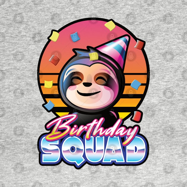 Birthday squad sloth boys girls party celebration by PnJ